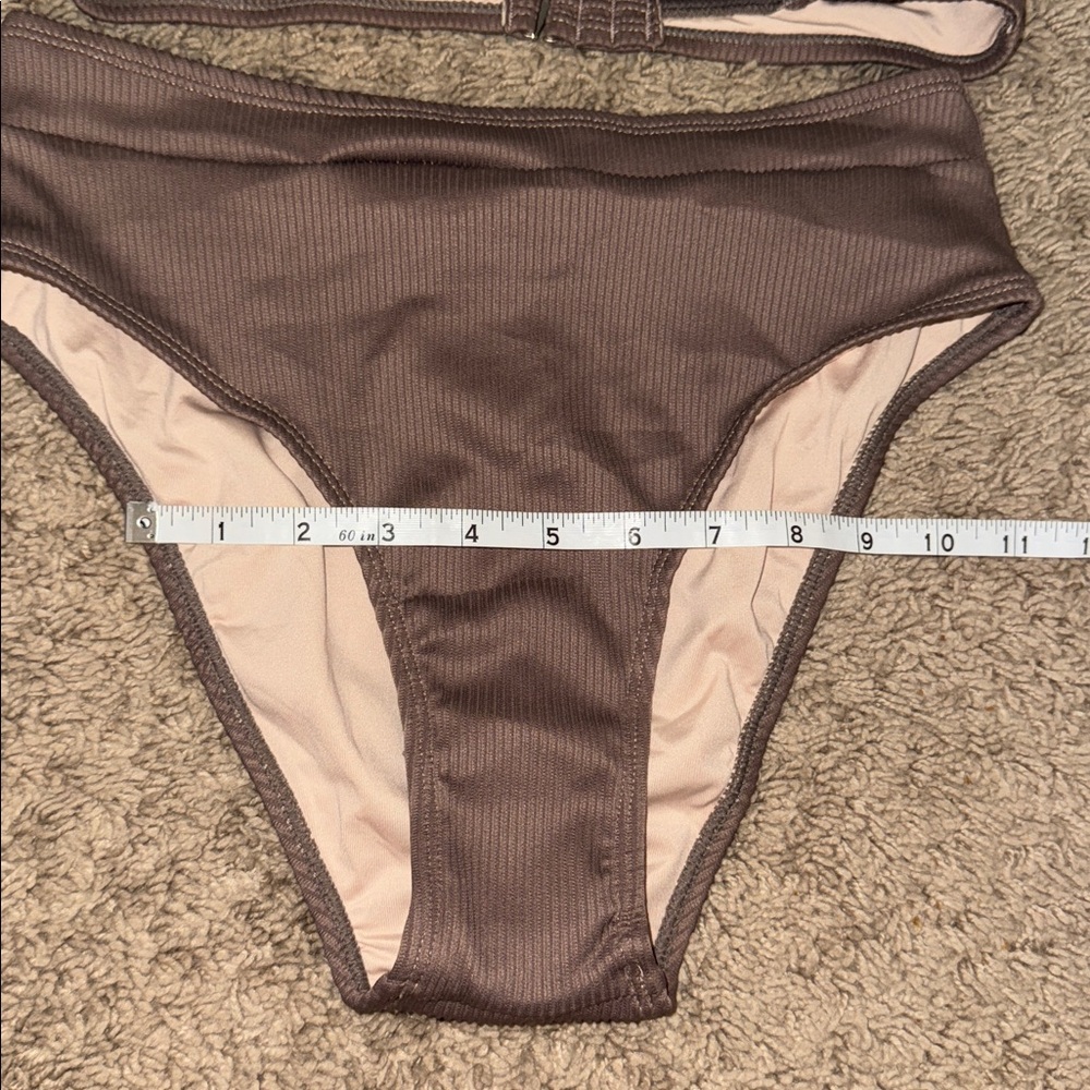 Cupshe Chocolate Brown Bikini Set NWT Size Small - Picture 7 of 9